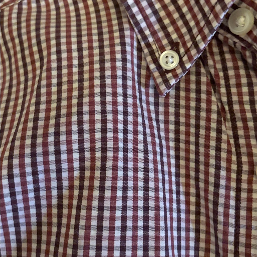 Combo ! Shirt &belt. Red&White Checkered Shirt with White Belt. Gap. Size small.